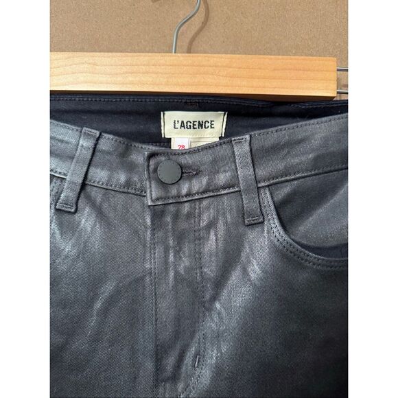 L’Agence Black Coated Margot Skinny MSRP:$265 - Picture 2 of 7